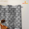 Uni Simmental Brick Wall 3D Shower Curtain