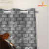 Uni Shorthorn Brick Wall 3D Shower Curtain