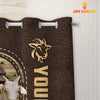 Uni Goat Leather Pattern Custom Name Shower Curtain