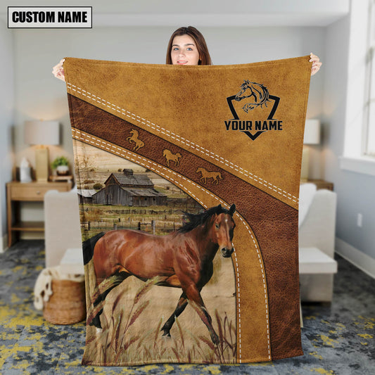 Uni Horse Custom Name Blanket Collection