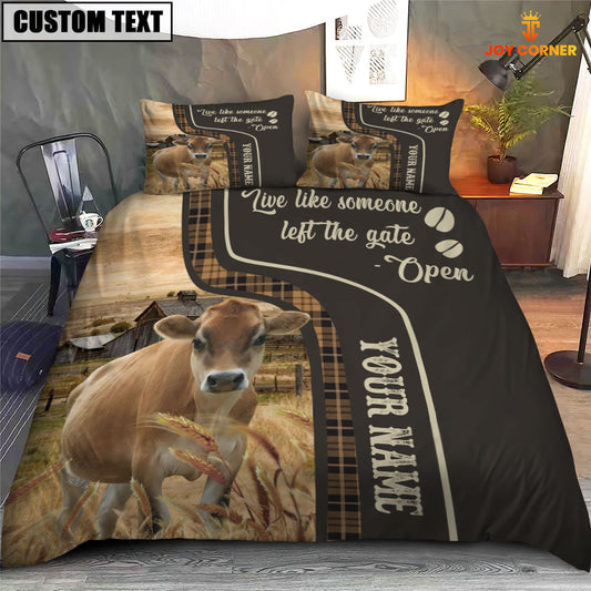 Uni Jersey Like Someone Left The Gate Open Customized Name 3D Bedding Set