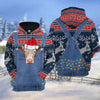 Uni Hereford Cattle Christmas Knitting Pattern 3D Hoodie