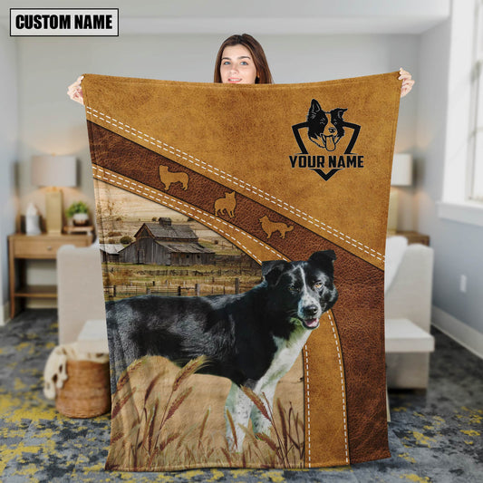 Uni Border Collie Custom Name Blanket Collection