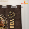 Uni Horse Leather Pattern Custom Name Shower Curtain