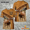 Uni Personalized Name Farm Texas Longhorn Cattle Hoodie