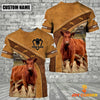 Uni Personalized Name  Farm Red Angus Cattle Hoodie