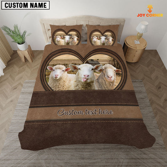 Uni Sheep In Heart Custom Name Bedding Set