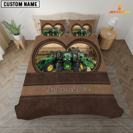 Uni Tractor In Heart Custom Name Bedding Set