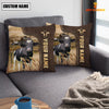 Uni Holstein Custom Name Leather Pattern Pillow Case