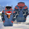 Uni Dexter Cattle Christmas Knitting Pattern 3D Hoodie