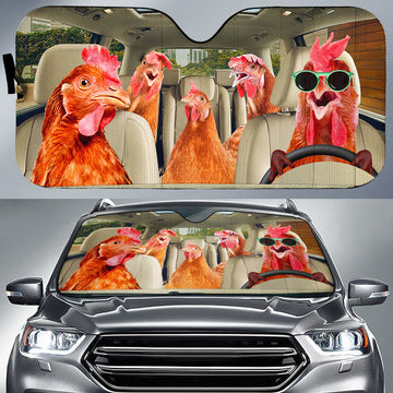 Uni Driving Sunglasses Chickens All Over Printed 3D Sun Shade