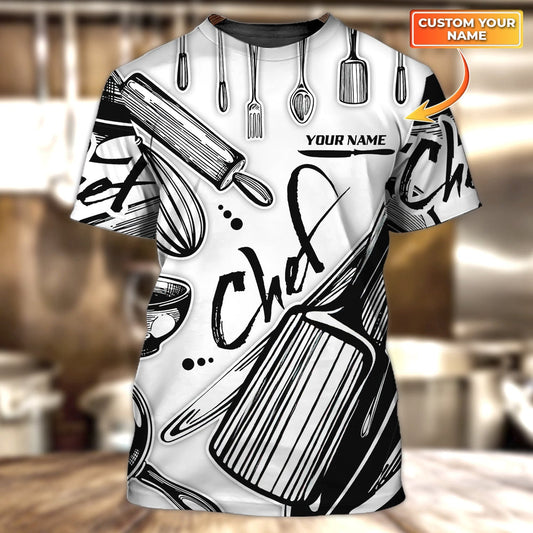 Unijames Custom 3D Nice Chef Shirts, Master Chef T Shirt 3D, Gift For Master Chef, Chef Shirt