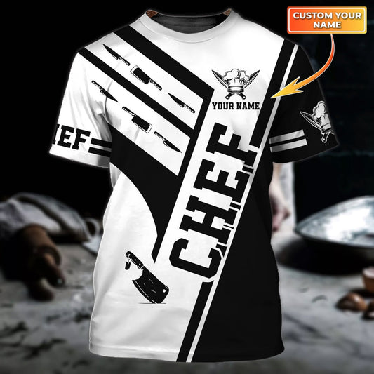 Unijames Customized 3D All Over Printed Master Chef T Shirts, Men'S Chef Shirts, T Shirt For Master Chef
