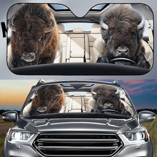Uni Bison CAR All Over Printed 3D Sun Shade